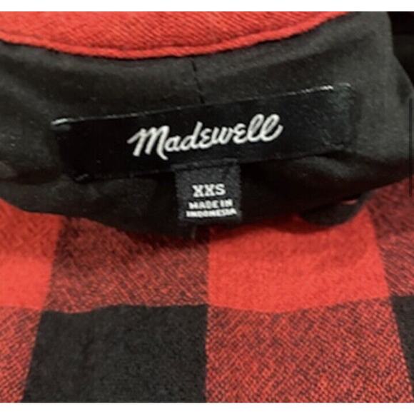 MADEWEL $98 Casual‎ Wool Tunic Lined Shift Dress Buffalo Check Size XXS - Picture 8 of 10